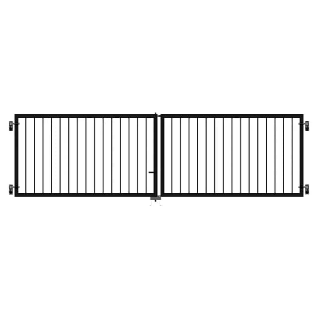Plus Doppeltor Basic Stahl 300 × 85 cm schwarz