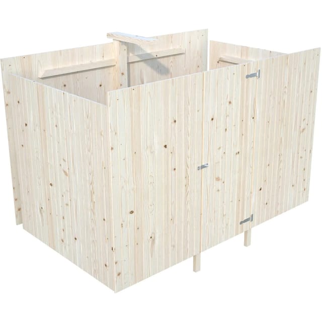 Palmako Gerätehaus für Carport Karl 315 x 196 cm naturbelassen