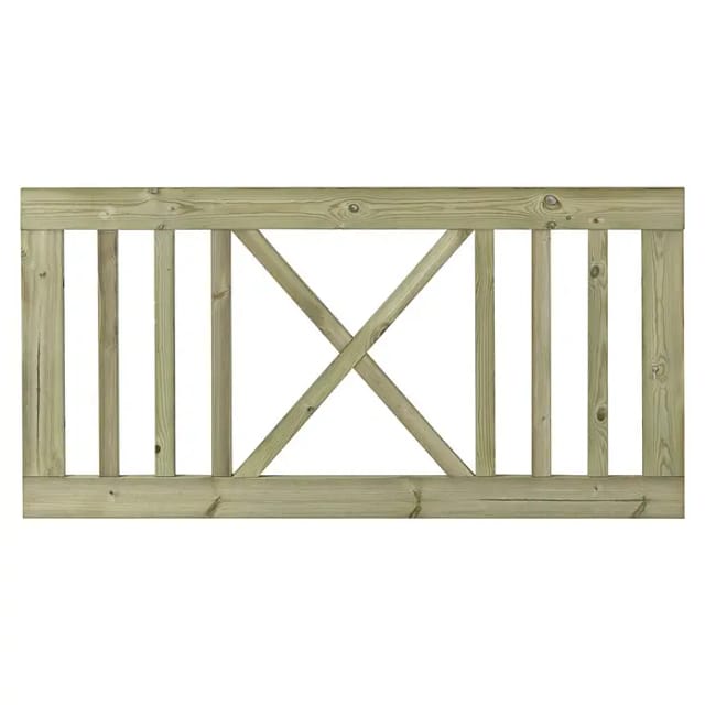 Plus Zaun Rom Holz 150 × 75 cm natur