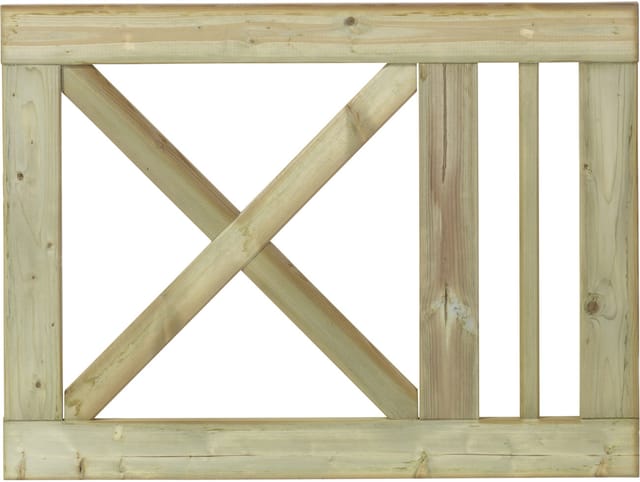 Plus Einzeltor Schloss Holz 100 × 75 cm natur