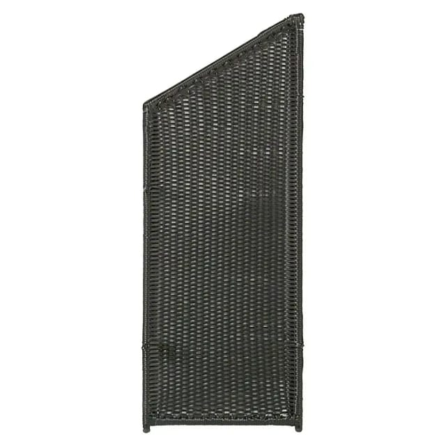Plus Schrägelement Trend 55 x 140/110 cm schwarz Polyrattan