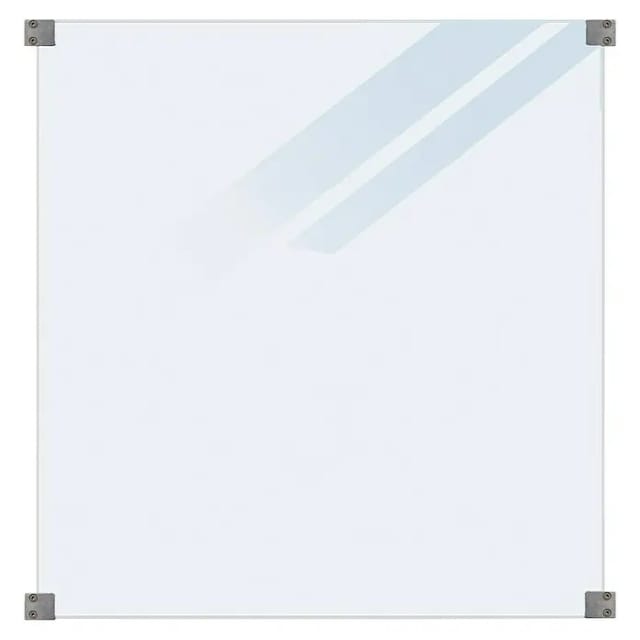 Plus Glaszaun 90 x 91 cm mattes Glas gehärtetes 6 mm Glas