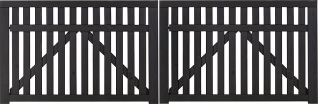 Plus Doppeltor Country 300 x 98 cm schwarz