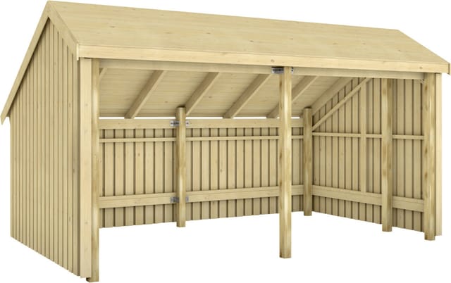 Plus Gartenhaus Multi 2 Module 445 x 258 cm natur
