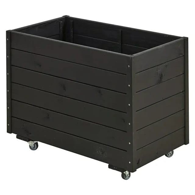 Plus Pflanzkasten mit Räder RAL 9005 Schwarz
