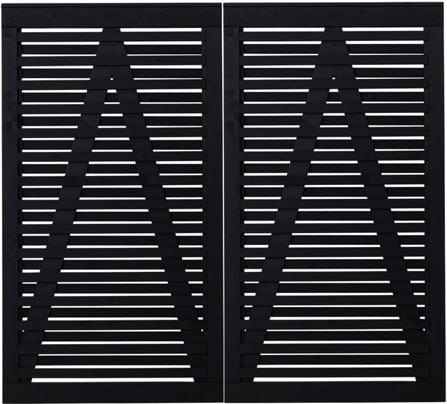 Plus Doppeltor Osaka 200 x 180cm RAL 9005 Schwarz