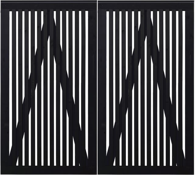 Plus Doppeltor Sendai 200 x 180 cm RAL 9005 Schwarz