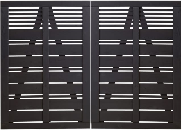 Plus Doppeltor Silence 200 x 140 cm RAL 9005 Schwarz