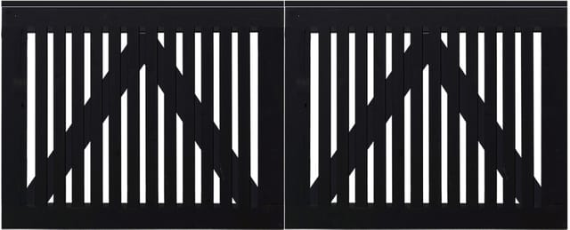 Plus Doppeltor Sendai 200 x 80 cm RAL 9005 Schwarz