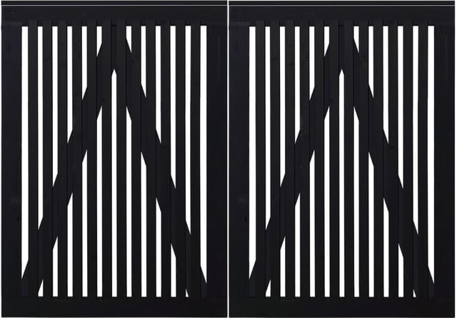 Plus Doppeltor Sendai 200 x 140 cm RAL 9005 Schwarz