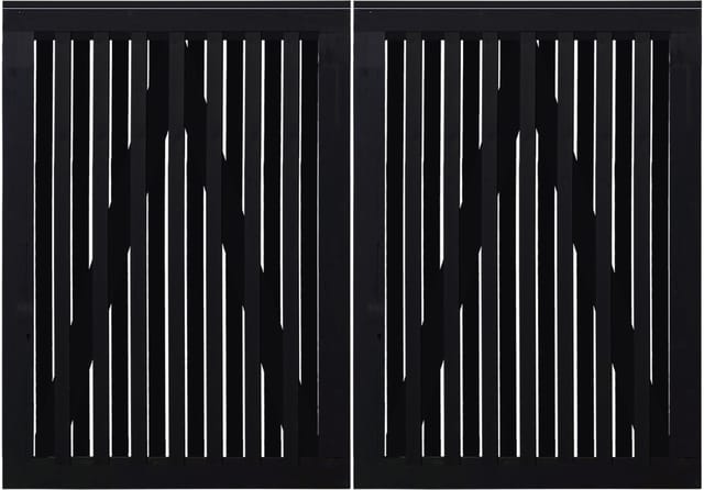 Plus Doppeltor Nagano 200x140 cm RAL 9005 Schwarz