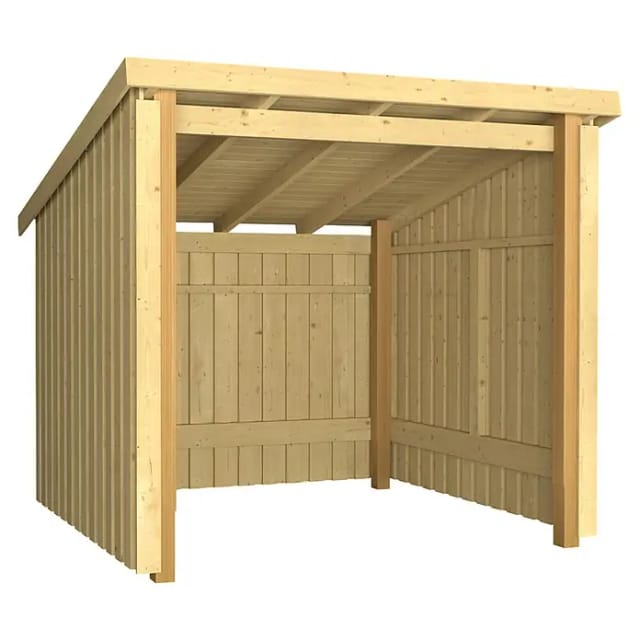 Plus Fahrradunterstand Nordic 213 x 208 cm natur offen
