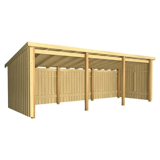Plus Gartenhaus Nordic Multi 619 x 208 cm natur offen