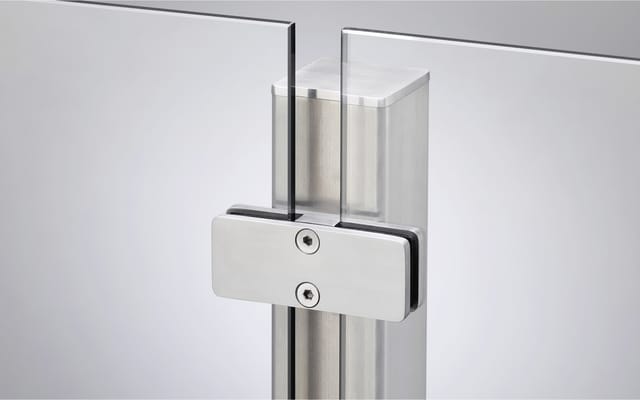 Ambiente Mittelpfosten-Set zum EINBETONIEREN 217 cm 6 x 6 cm Edelstahl V2A