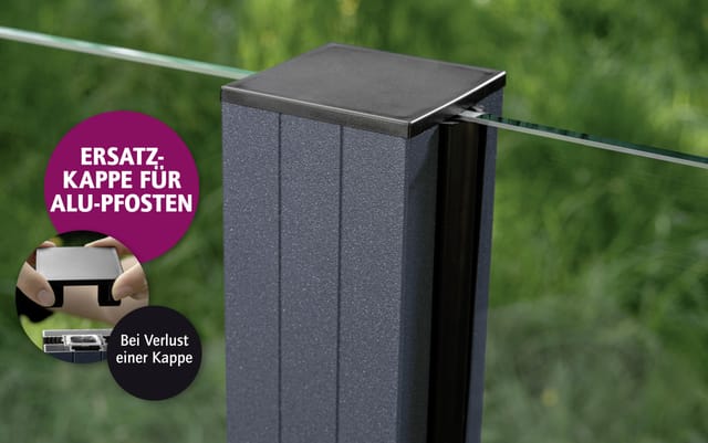 Ambiente Ersatzkappe oben für Alumiunium-Pfosten 68 x 68 mm