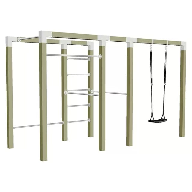 Plus Outdoor Fitness Modell 3 138 x 220 x 380 cm druckimprägniert grün
