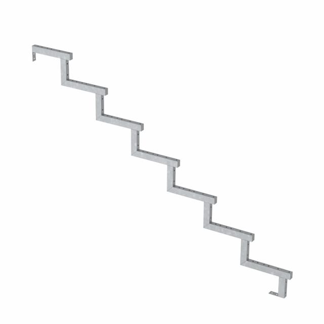 Plus Außentreppe Kiefer/Feuerverzinkt 7 Stufen 120 cm breit