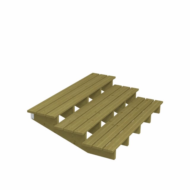 Plus Außentreppe Kiefer 3 Stufen 180 cm breit Schritttiefe 39 cm