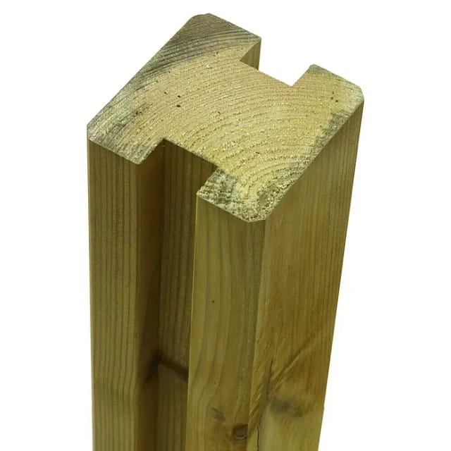 Plus Profilpfosten 268 cm 90 x 90 mm 2 Nut druckimrägniert grün