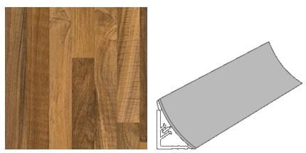 Getalit Wandanschlußsystem Plus 300 cm, 20 x 30 mm, Butcherblock-Optik