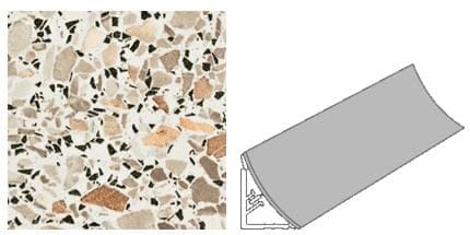 Getalit Wandanschlußsystem Plus 300 cm, 20 x 30 mm, Mosaik-Karmin