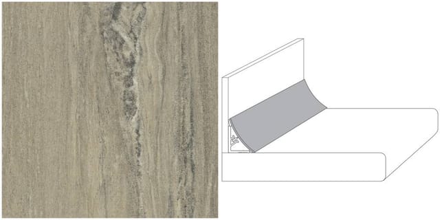 Getalit Wandanschlußsystem Plus 300 cm, 20 x 30 mm, Marmor medusa beige