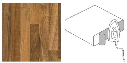 Getalit Umleimer Butcherblock-Optik Nussbaum 65 cm mit Schmelzkleber
