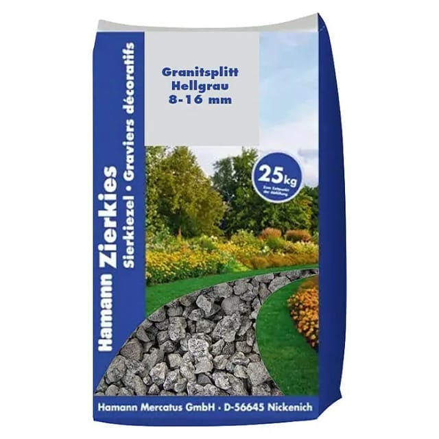Granitsplitt 8 - 16 mm hellgrau 25 kg