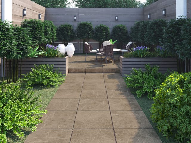 Terrassenplatte Botticino 60 x 60 cm Taupe