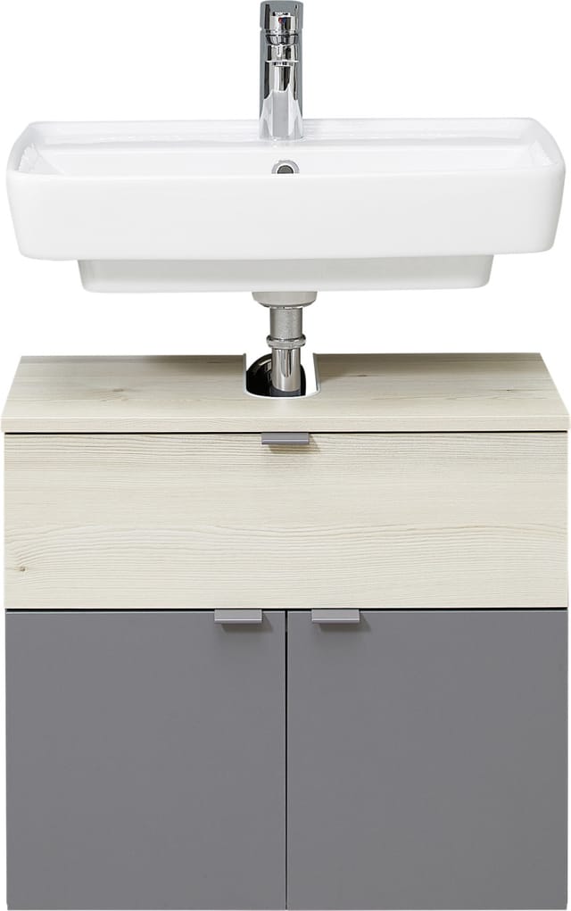 Pelipal Waschbeckenunterschrank Quickset 394 Quarzgrau/Akzent Polar Pinie 80 cm