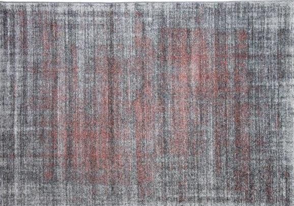 Andiamo Teppich Campos grau-koralle, 67 x 140 cm