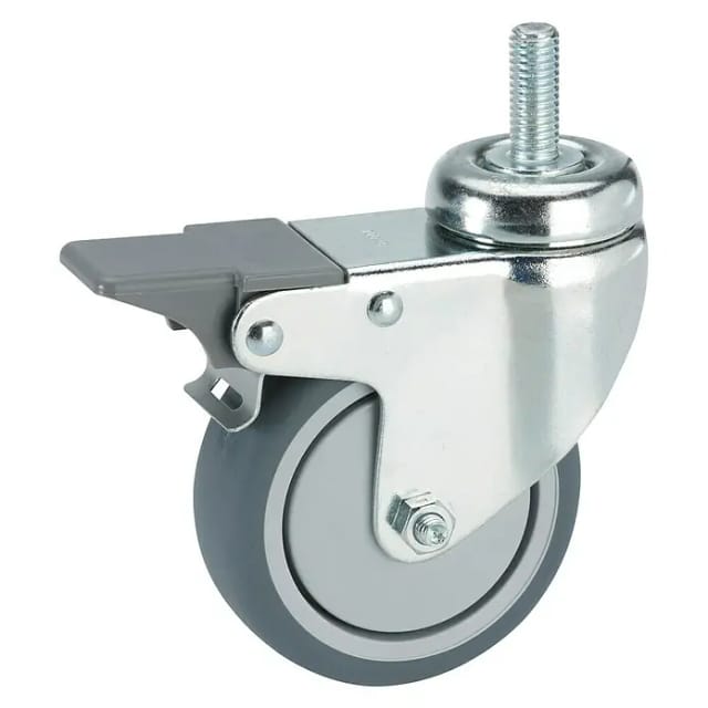 Apparate-Lenkrolle mit Totalfeststeller 75 x 24 mm Tragkr. 50 kg