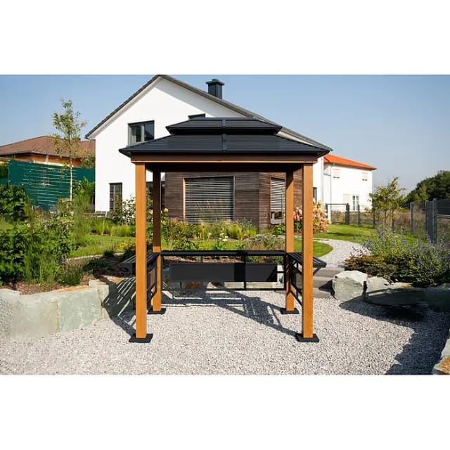 SOJAG Pavillon »Maui«, BxHxT: 243 x 278 x 178 cm, Aluminium - braun