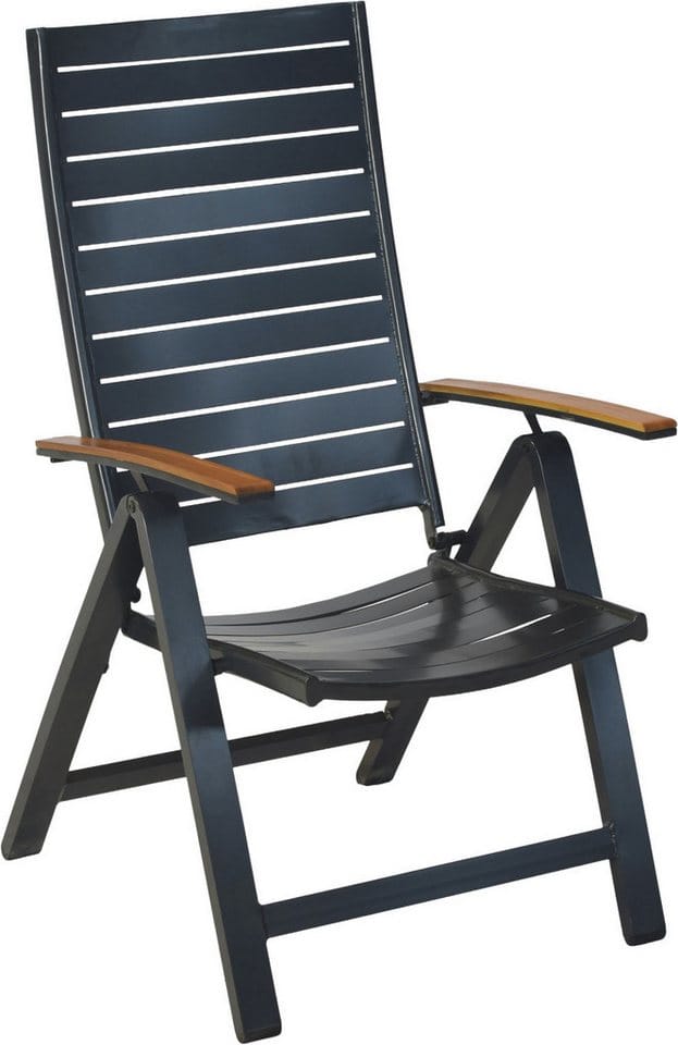 Gartensessel »Astros«, Klappsessel, BxHxL: 61,5 x 113 x 72 cm - grau