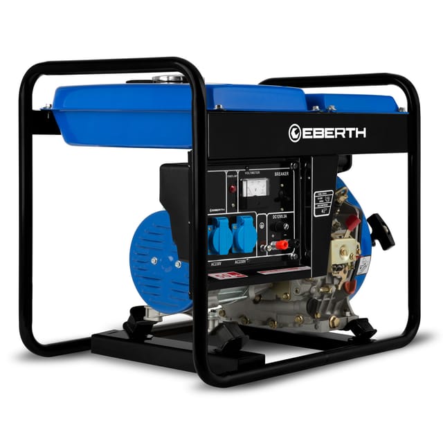 EBERTH 2000 Watt Notstromaggregat Diesel Stromerzeuger Stromaggregat mit 3,8 PS