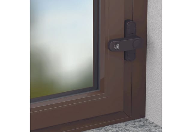 Basi - Fenster- und Fenstertürenzusatzsicherung - SET - 4x FS 500 - Braun - Einflügelig - 4x1100-0051