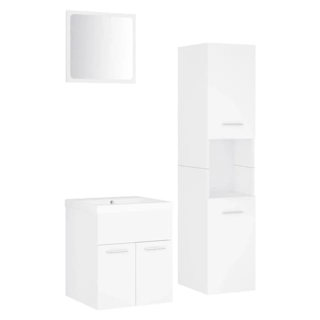 vidaXL Badmöbel-Set Weiß Holzwerkstoff Modell 25