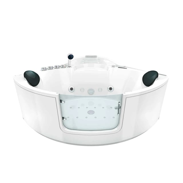 AcquaVapore Whirlpool Pool Badewanne Eckwanne Wanne W60H-TH 140x140 mit Tür Walk