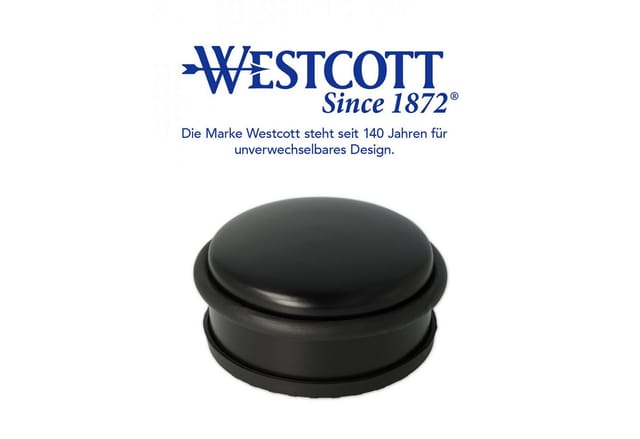 Westcott Türstopper aus Edelstahl Rund Schwarz