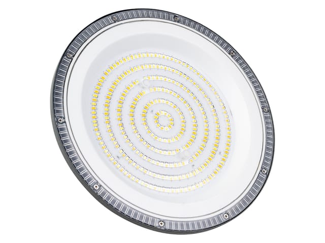 LUXULA LED HighBay UFO Hallenstrahler Grau 100W 10000lm CCT 3000-6500K Warm Neutral Kaltweiß IP65 Hallenleuchte