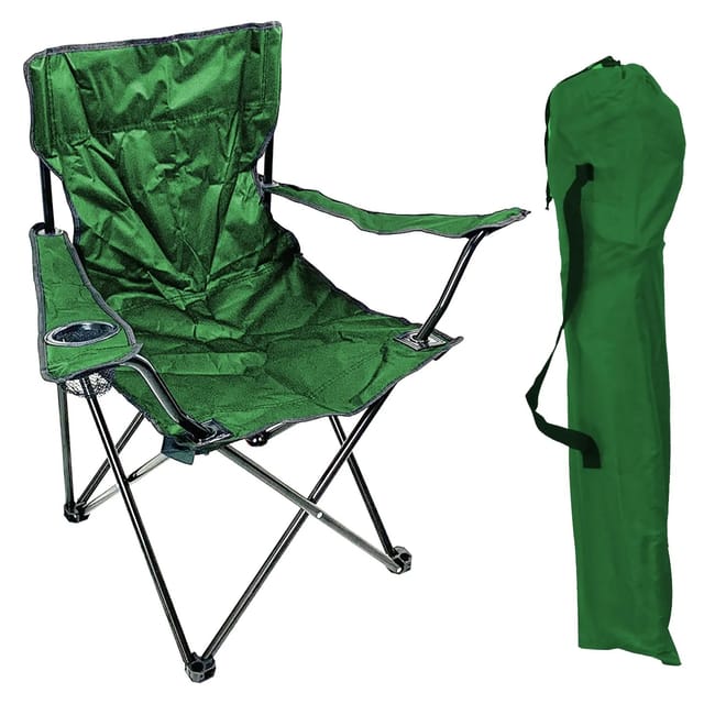 Mojawo Anglersessel Campingstuhl Faltstuhl Anglerstuhl Regiestuhl GRÜN mit Getränkehalter und Tasche