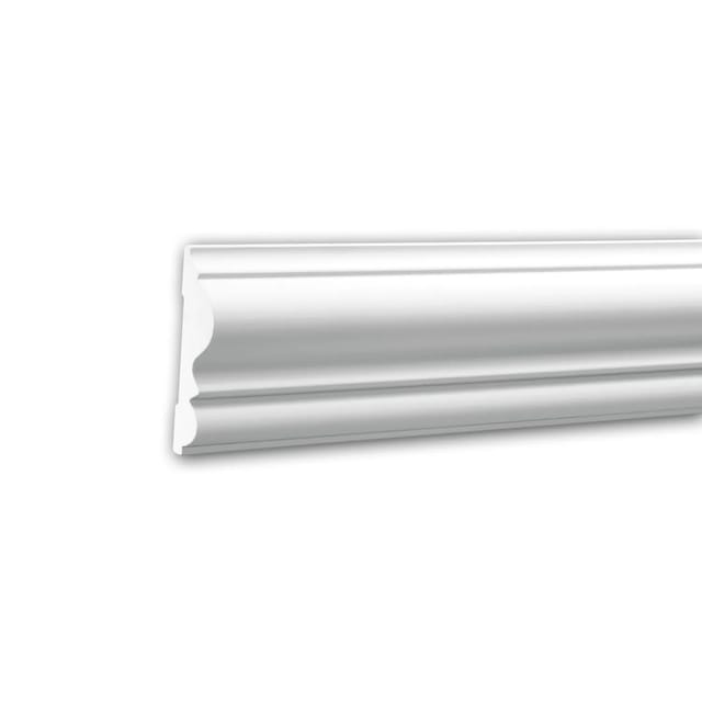PROFHOME 151303F Flexible Wand- und Friesleiste Stuckleiste Zierleiste 2 m 200 cm x 1,9 cm x 8,2 cm Weiß