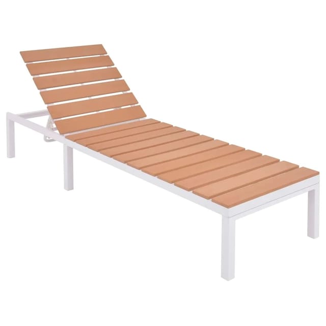vidaXL Sonnenliege Aluminium und WPC Braun 42868