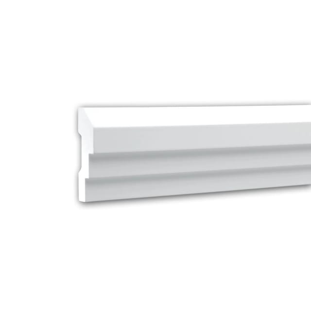PROFHOME 151315F Flexible Wand- und Friesleiste Stuckleiste Zierleiste 2 m 200 cm x 2,2 cm x 7,5 cm Weiß
