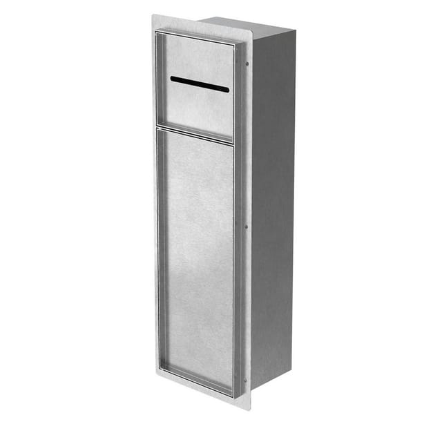 LuxeBath Unterputz-Schrankmodul WC aus Edelstahl Silber 60x20x10 cm
