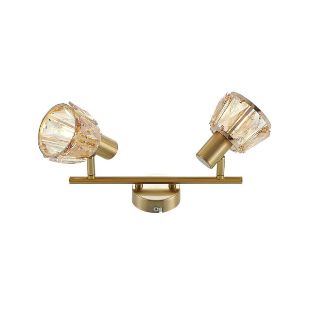 Lindby Deckenlampe Kosta 9624922 in Gold Messing aus Metall 2-flammig E14 Wohnzimmerleuchte