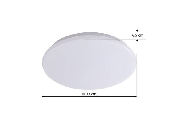 Lindby LED Deckenleuchte Eovi 10013342 Modern in Weiß aus Metall 1-flammig Badezimmerleuchte