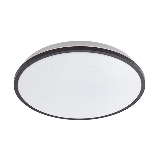 Lindby LED Deckenleuchte Glane 10013347 Modern in Schwarz aus Metall 1-flammig Badezimmerleuchte