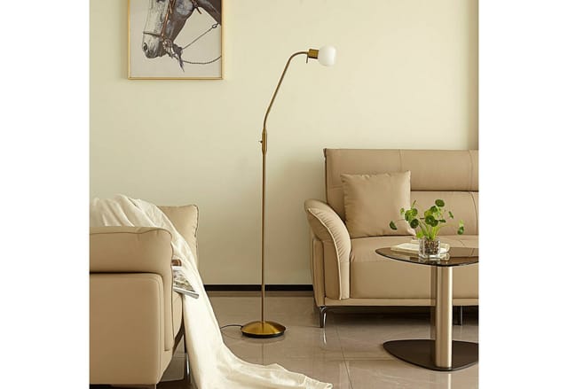Lindby Stehlampe Elaina 9620012 Modern in Gold Messing aus Metall 1-flammig E14 Wohnzimmerleuchte