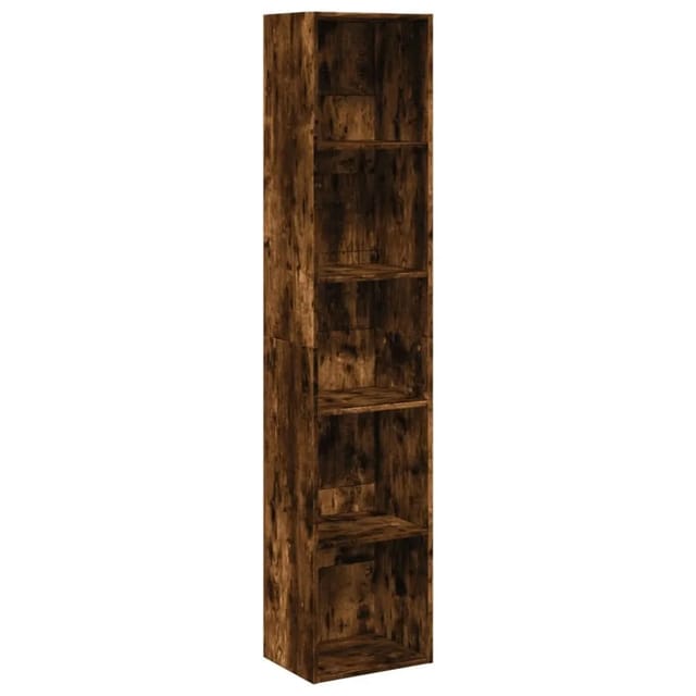 vidaXL Bücherregal Räuchereiche 40x30x189 cm Holzwerkstoff 857889